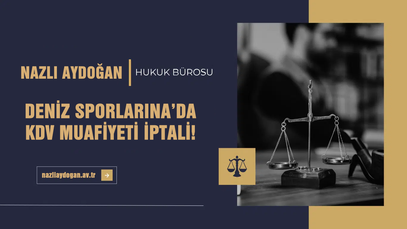 Deniz Sporlarına'da KDV Muafiyeti İptali